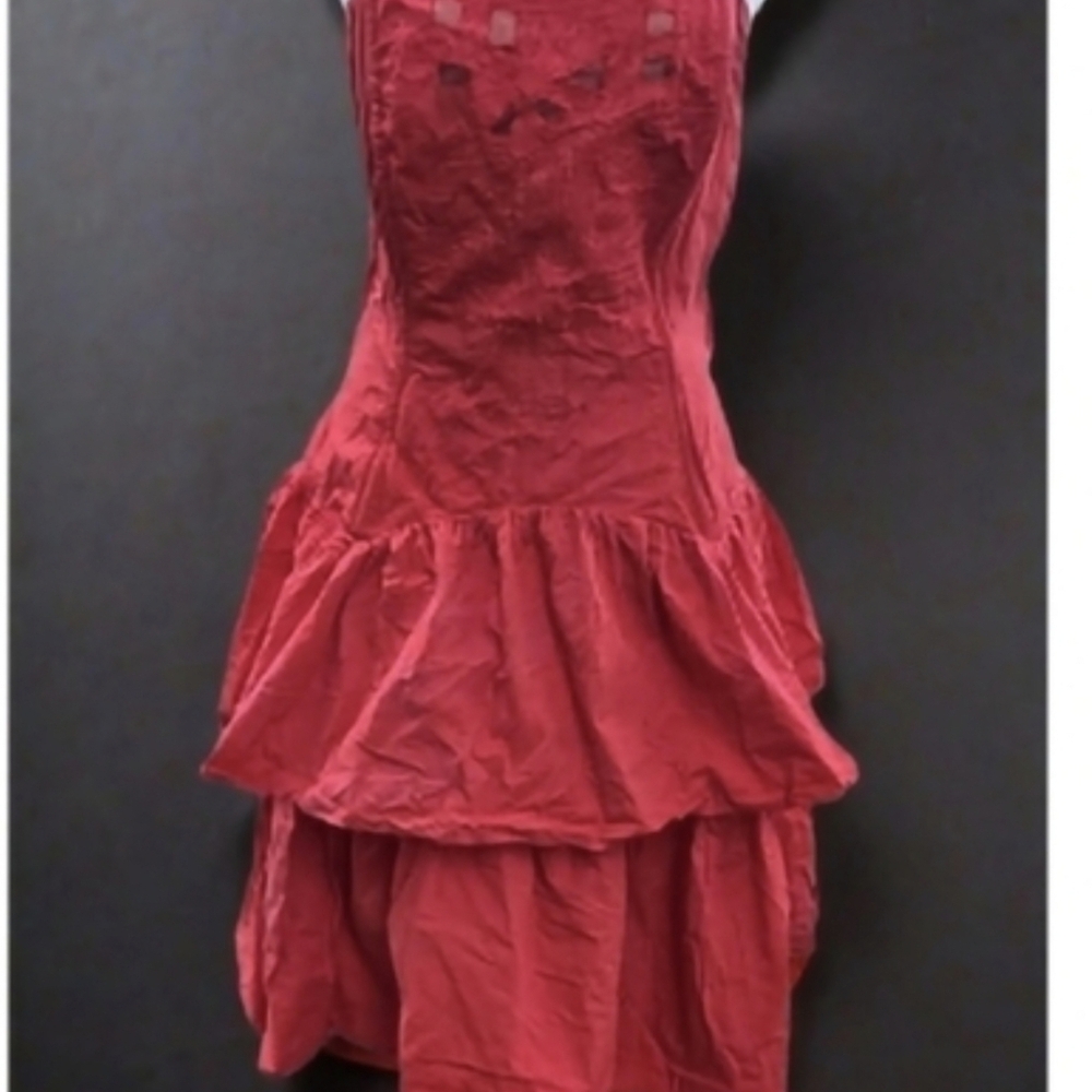 MOONGLOW Chic Strapless Red Ruffle Dress - Picture 15 of 15